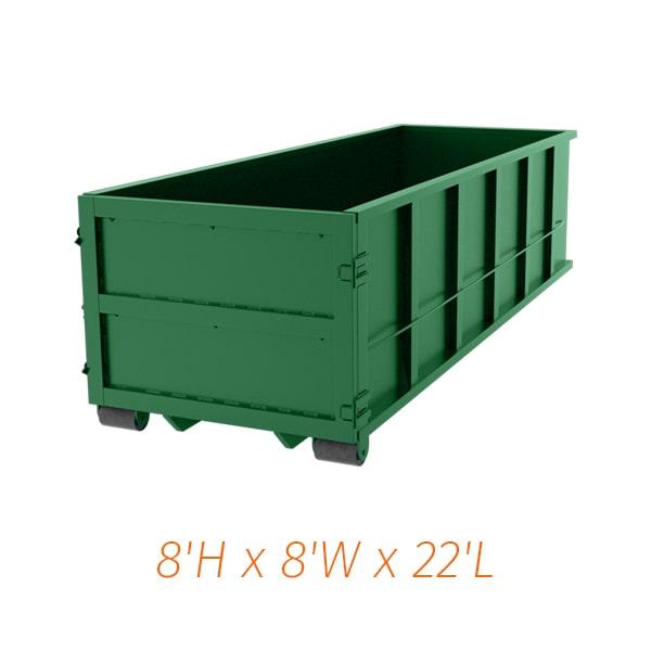 you can rent a forty yard dumpster for a length of time that suits your needs, but typically rentals are for a week or two